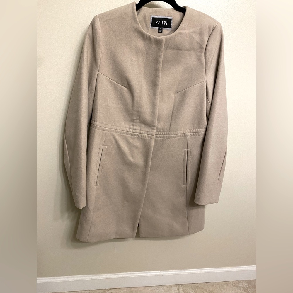 APT9 quarter length coat beige coat.